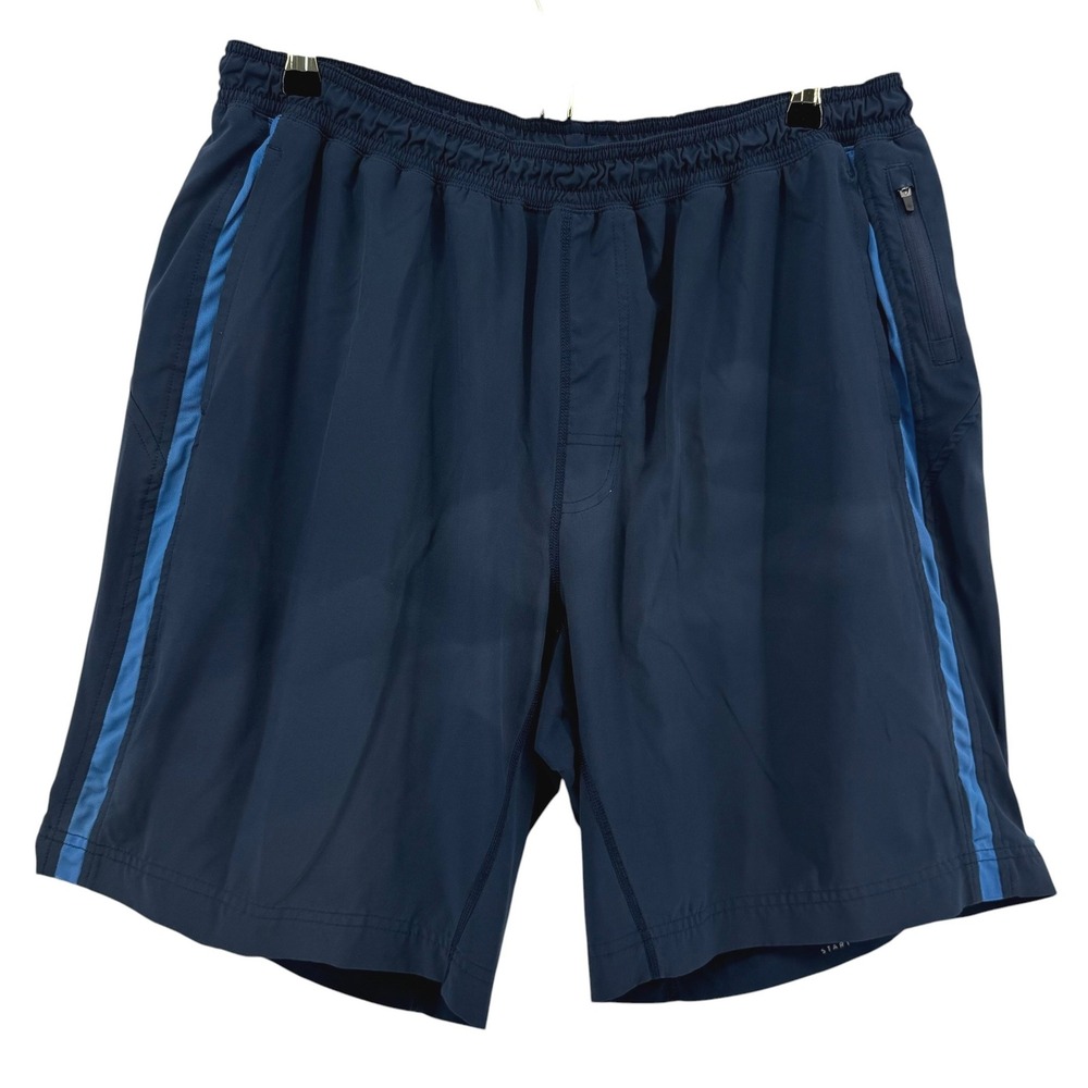 Fourlaps Mens Navy Blue Training Shorts XL Style 1002 Lined Athletic Gym Run